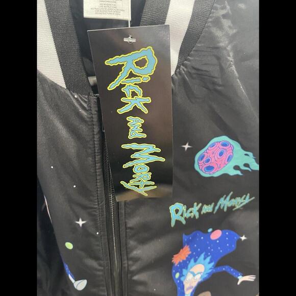 Rick And Morty Adult Swim Jacket M Black Brand New! - Picture 4 of 7